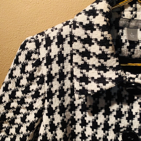 Chunky Knit Black & White Hounds Tooth Jacket 4 - Picture 6 of 8